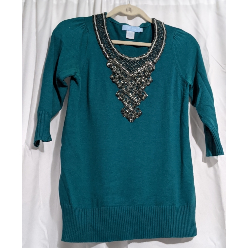 Embellished Crew Neck Sweater